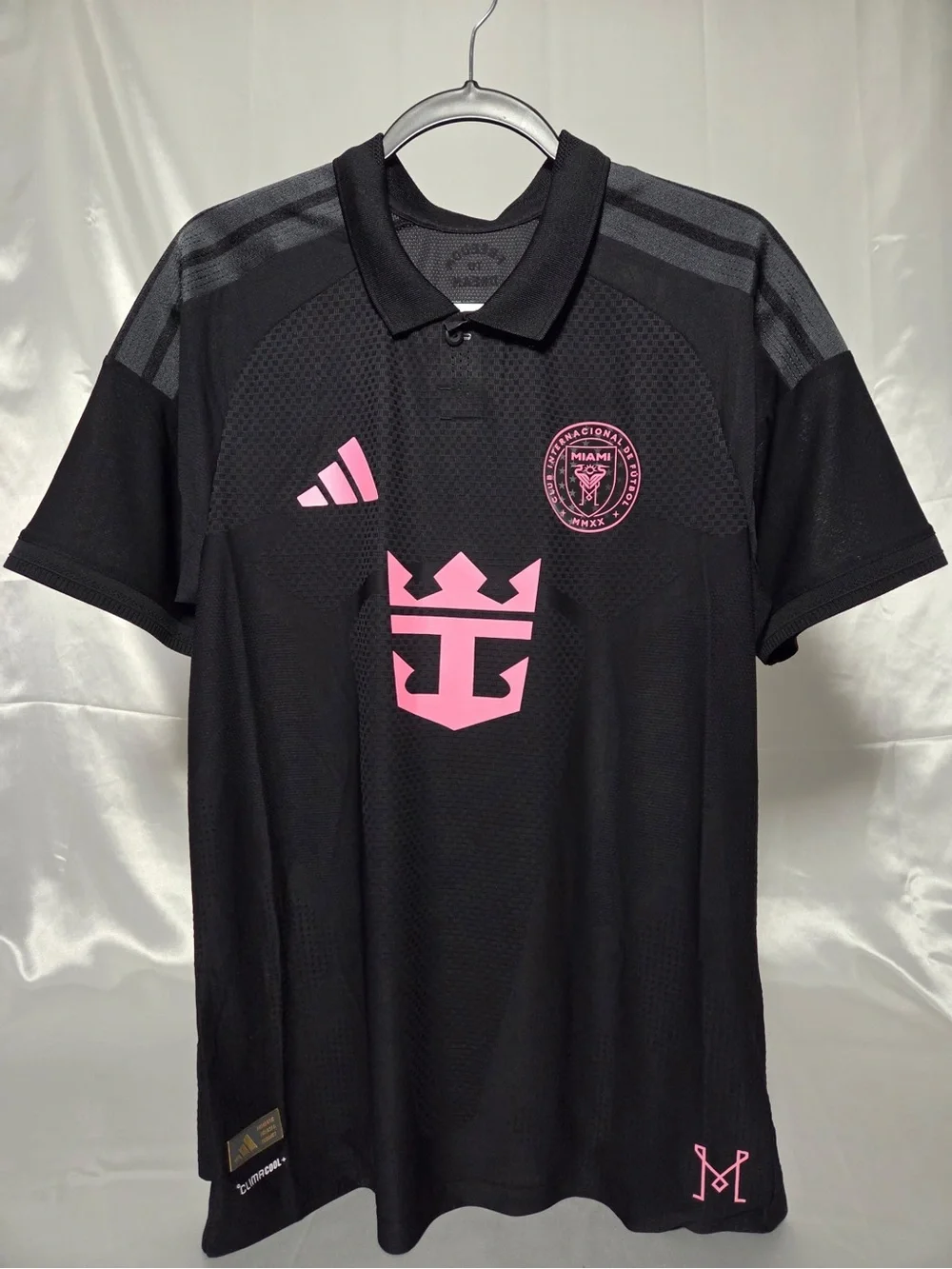 adidas Men's Black and Pink Lionel Messi Inter Miami CF Jersey